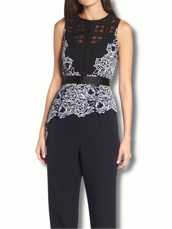 REVOLVE Pants - REVOLVE Chelsea28 Lace Bodice Mixed Media Jumpsuit